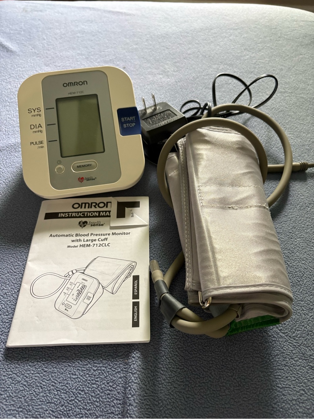 OMRON White and Gray Digital Blood Pressure Monitor with Cuff